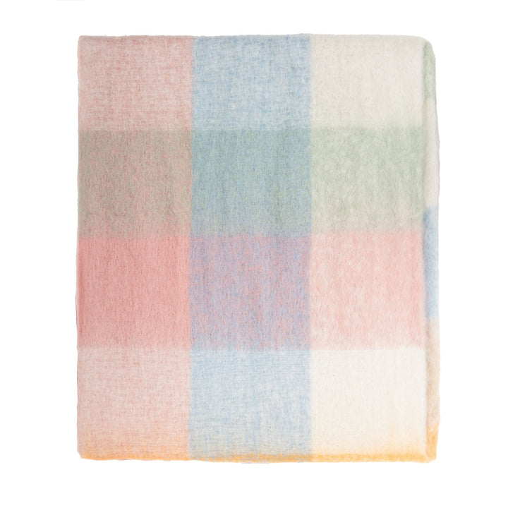 Blanket Scarf Pastel Check - Dunedin Cashmere