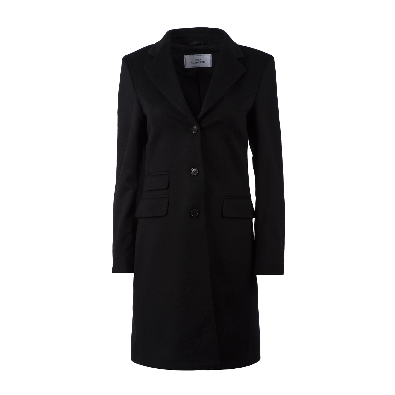Cashmere Ladies Coat - Newbury Black | Dunedin Cashmere