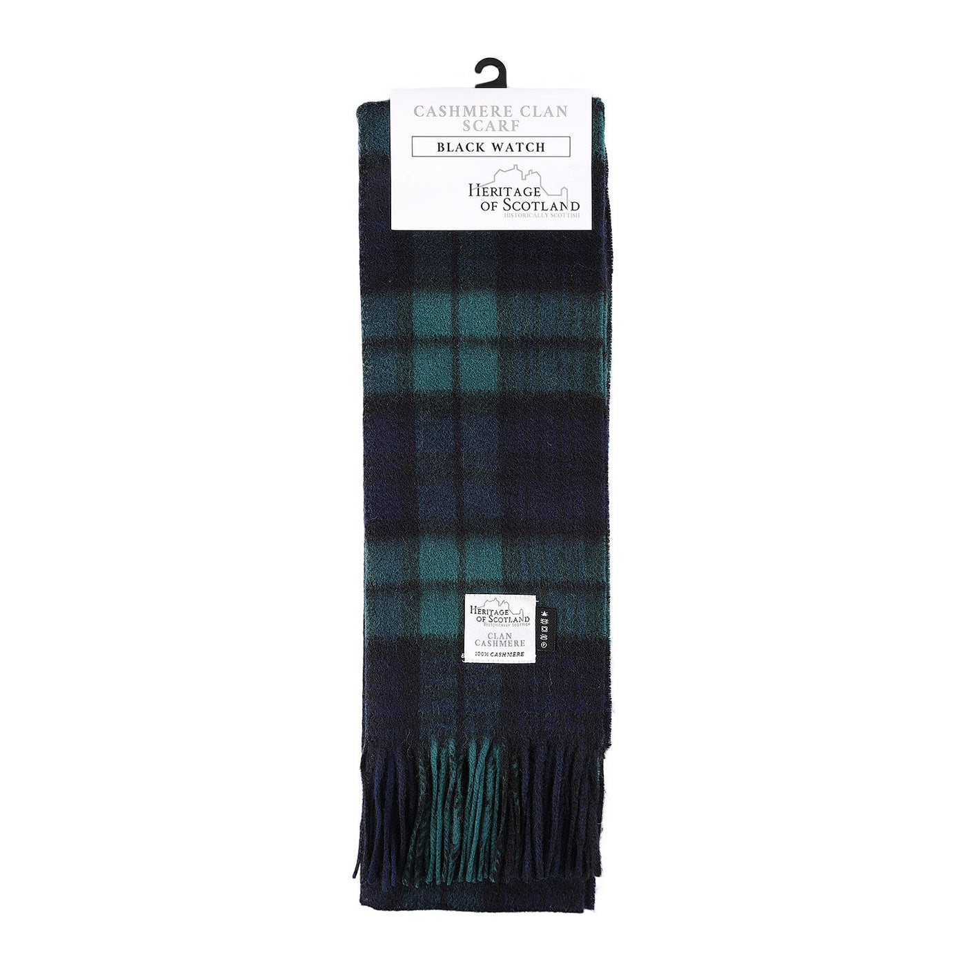 black watch plaid wool scarf