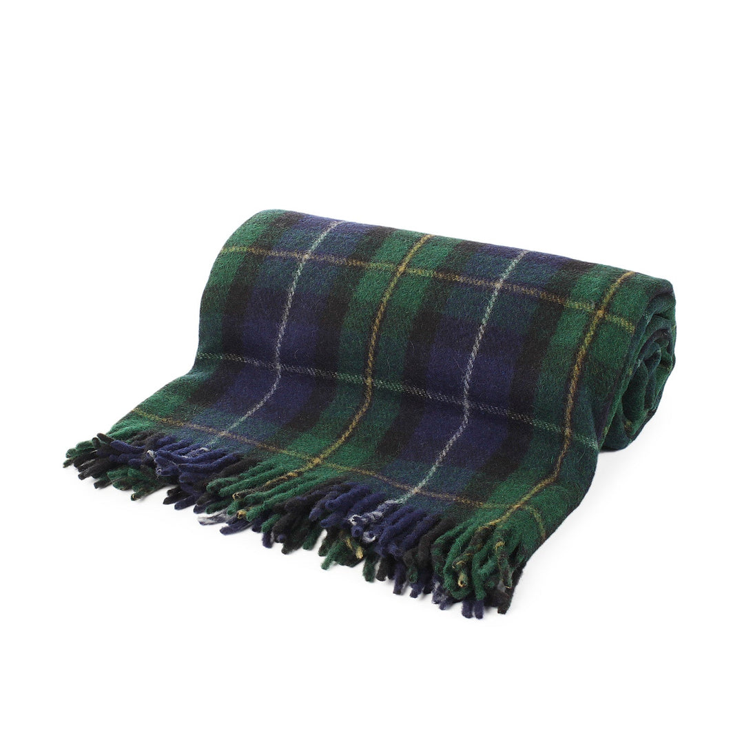 Highland Wool Blend Tartan Blanket / Throw Extra Warm Macneil Of Barra - Dunedin Cashmere