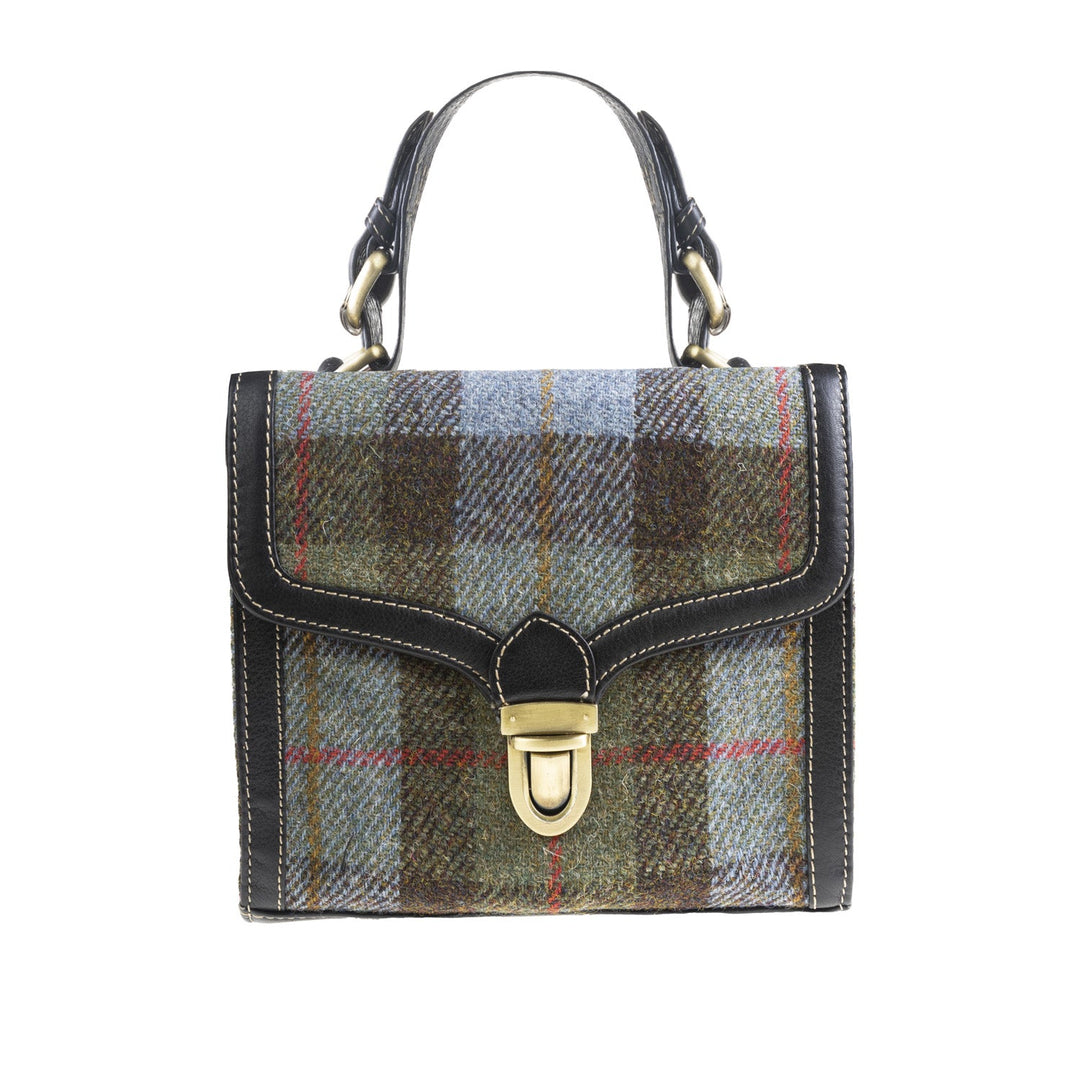 Ht Ladies Handbag Lovat Check / Black - Dunedin Cashmere