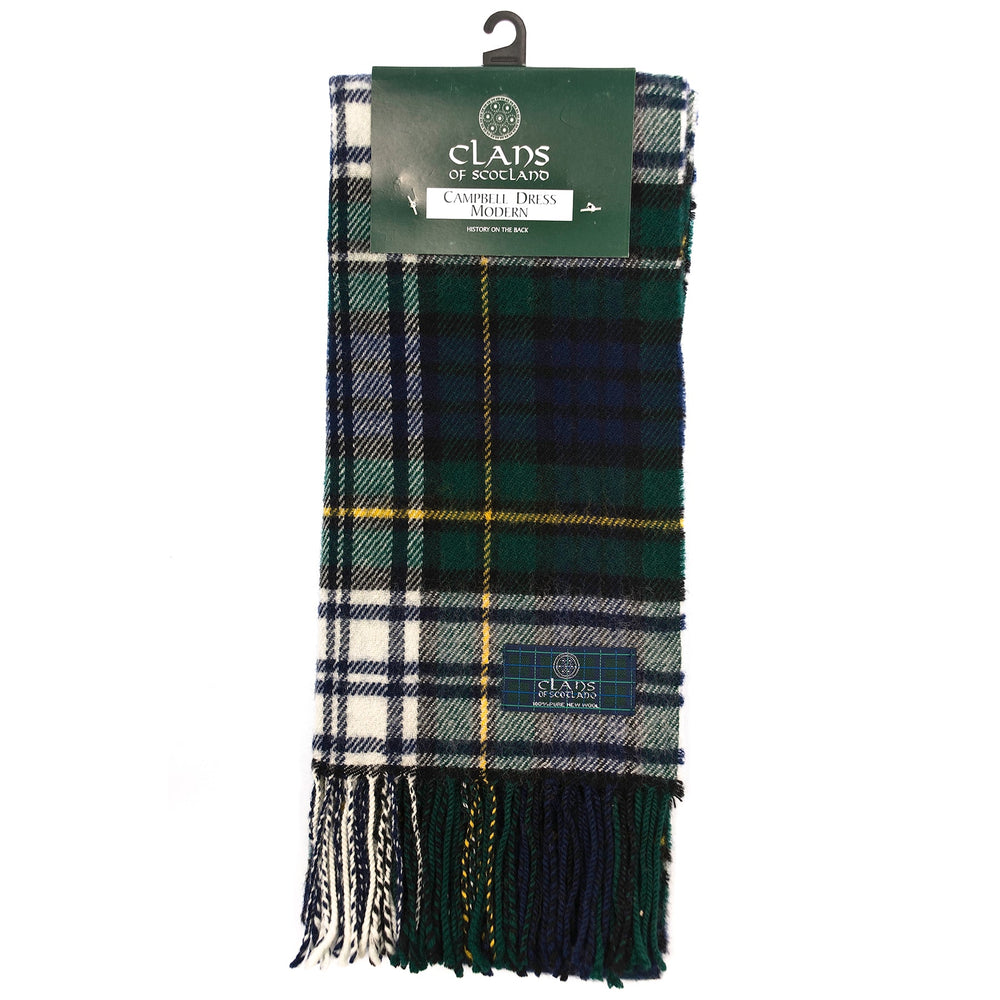 Lambswool Scottish Tartan Clan Scarf Campbell Dress - Dunedin Cashmere