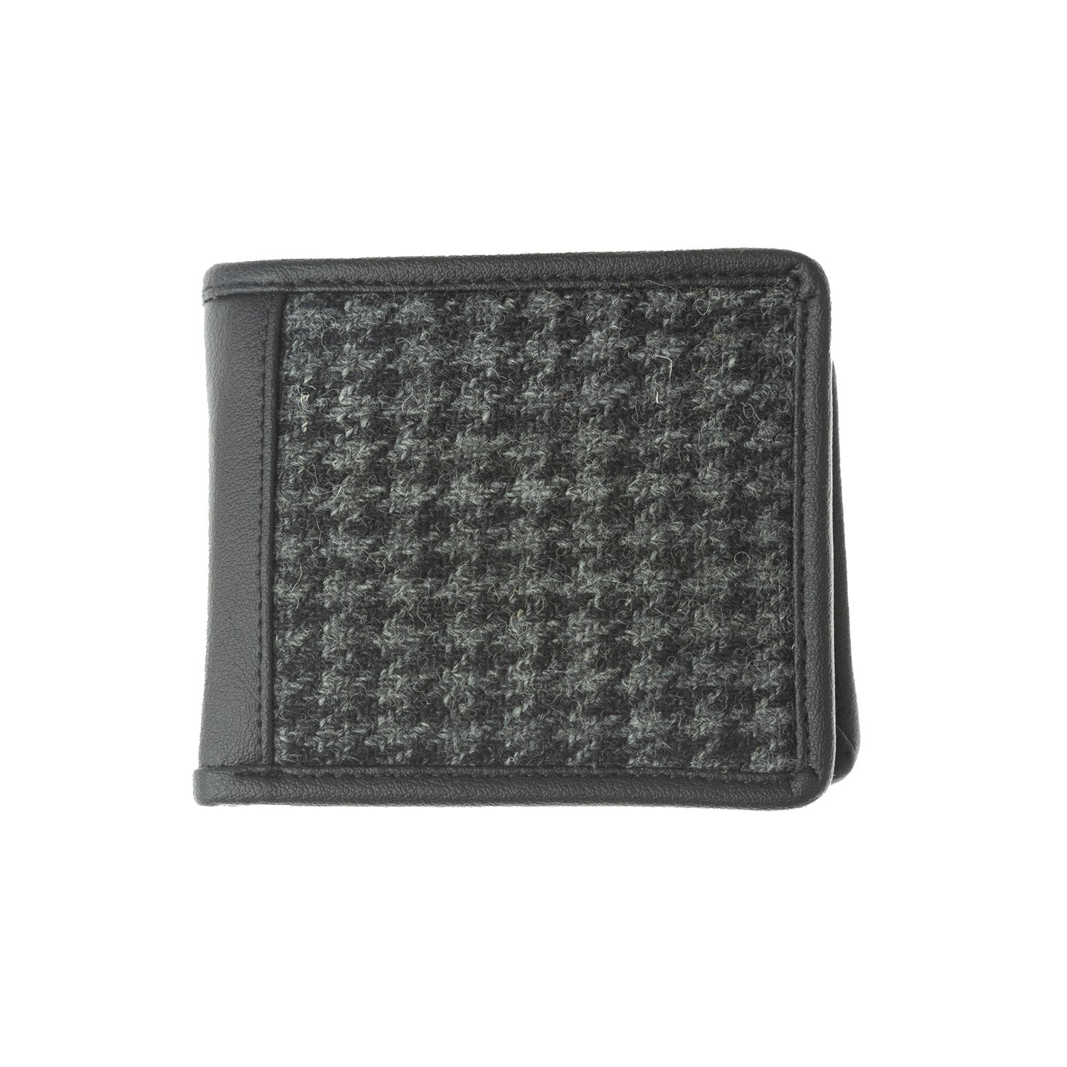 Mens Ht Vegan Leather Wallet Black And Grey Houndstooth / Black Dune