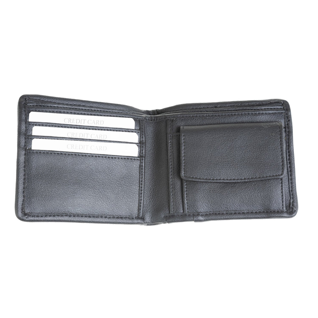 Mens Ht Vegan Leather Wallet Black And Grey Houndstooth / Black Dune