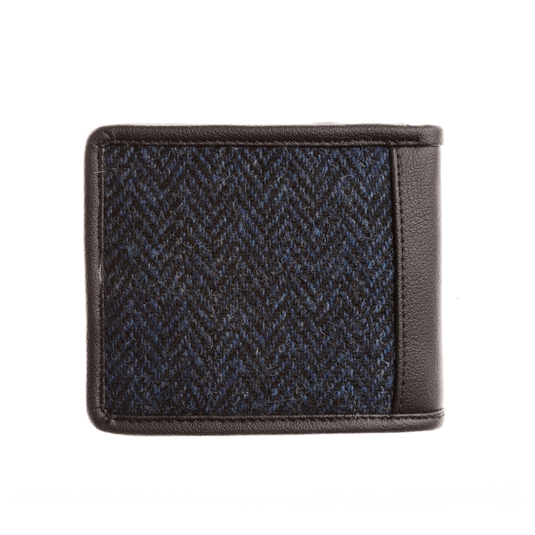 Mens Ht Vegan Leather Wallet Navy Blue Herringbone / Black Dunedin C