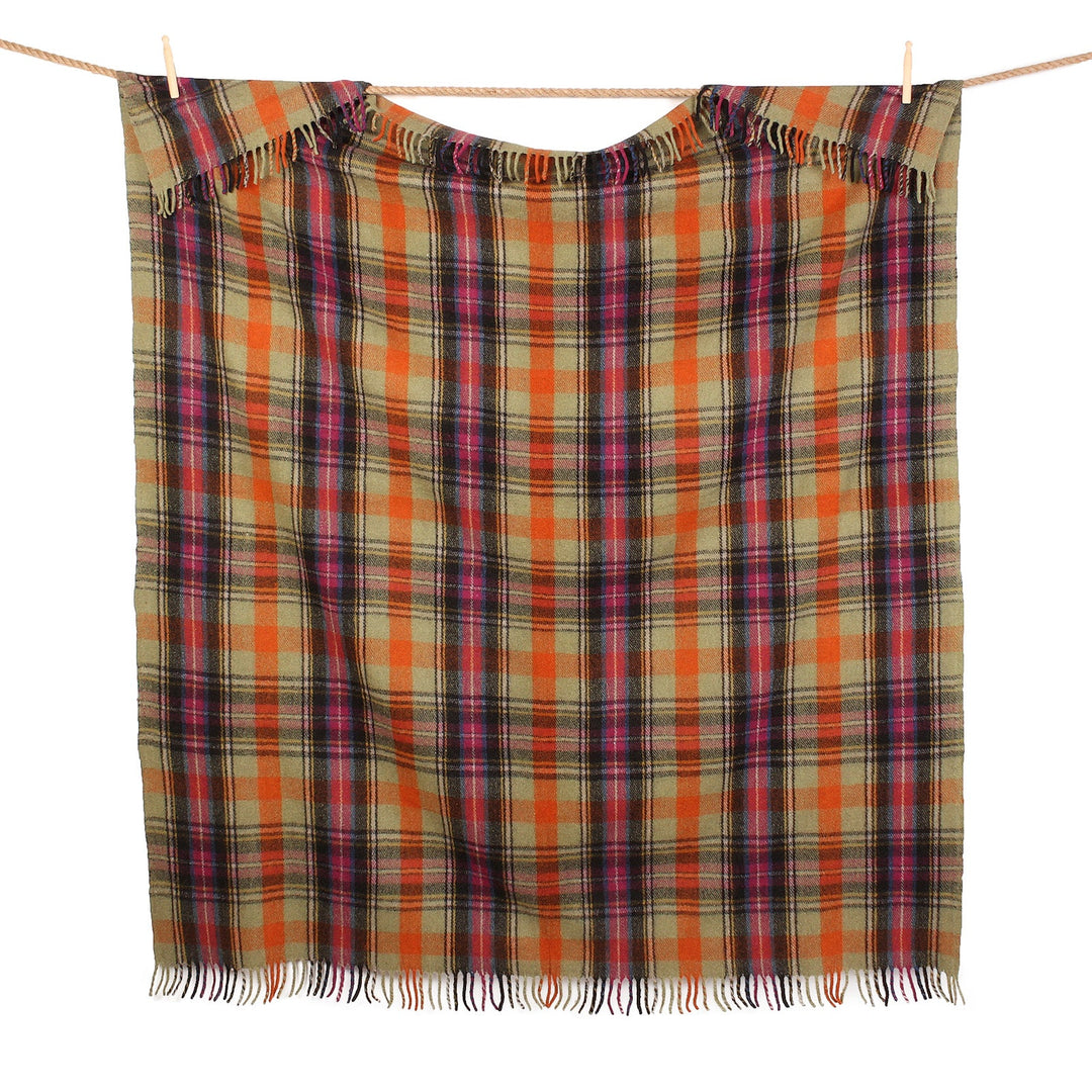Recycled Wool Tartan Blanket Throw Bruce Of Kinnaird - Dunedin Cashmere