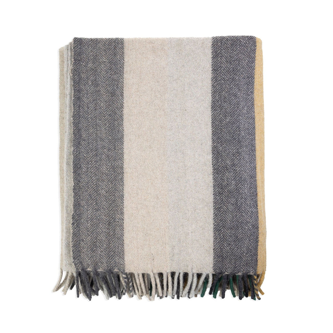 Stripe Herringbone Blanket Spice - Dunedin Cashmere