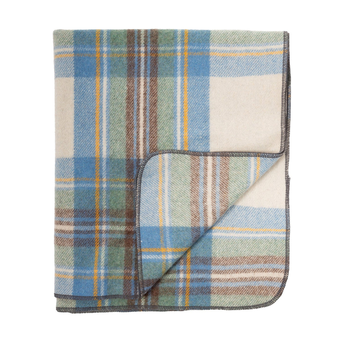 Tartan Pet Blanket Stewart Muted Blue - Dunedin Cashmere