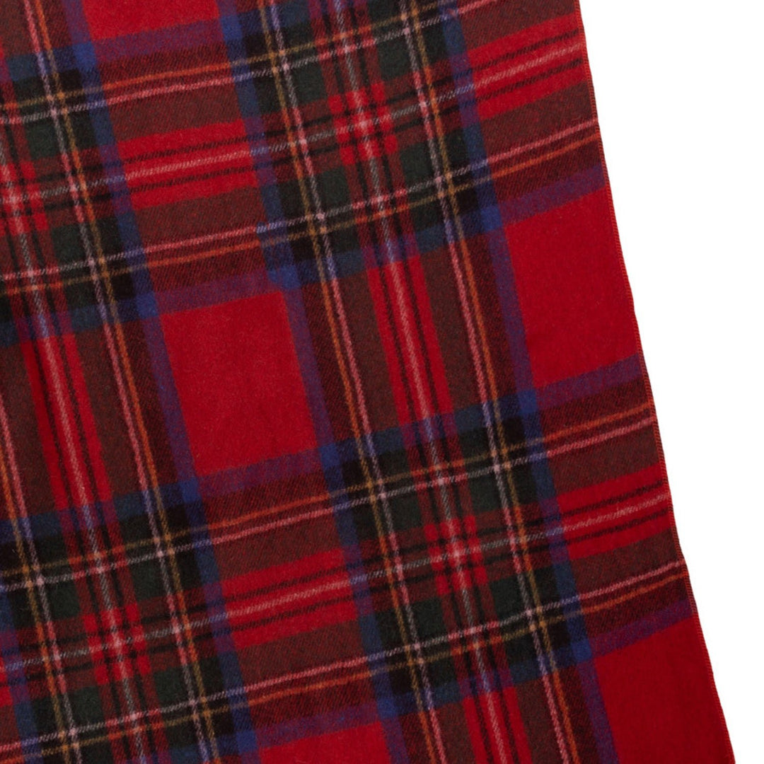 Wool Blend Tartan Knee Blanket Stewart Royal - Dunedin Cashmere